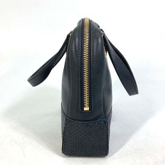 VERSACE Handbag leather black Mini bag Mini bag Women Used Authentic