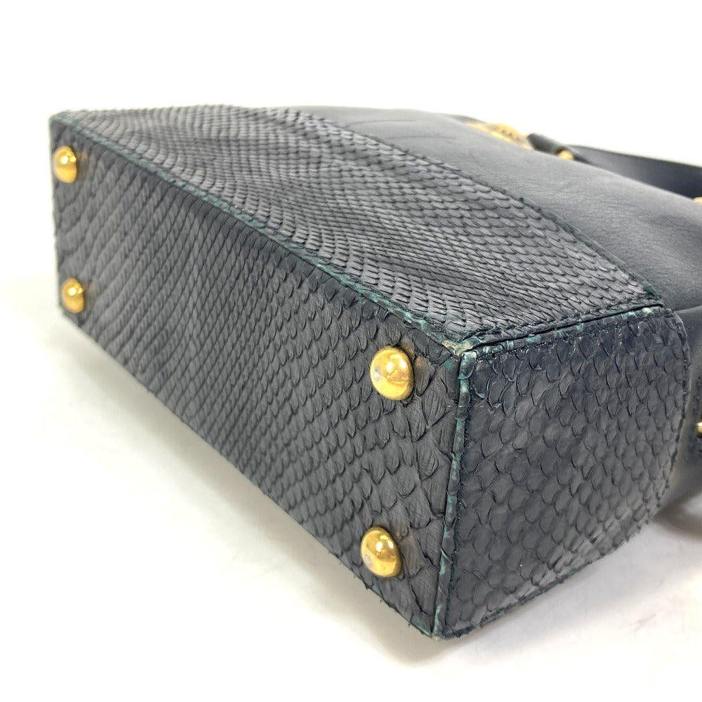 VERSACE Handbag leather black Mini bag Mini bag Women Used Authentic