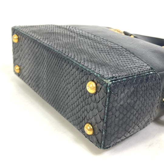 VERSACE Handbag leather black Mini bag Mini bag Women Used Authentic