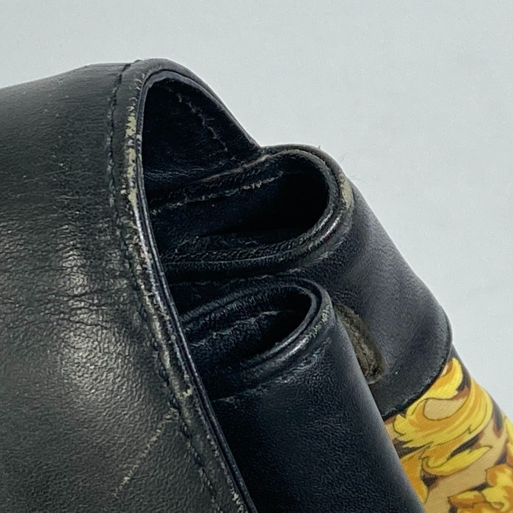 VERSACE Handbag PVC / Leather yellow Shoulder Bag Tote Bag Shoulder bag Leopard leopard print leopard Women Used Authentic