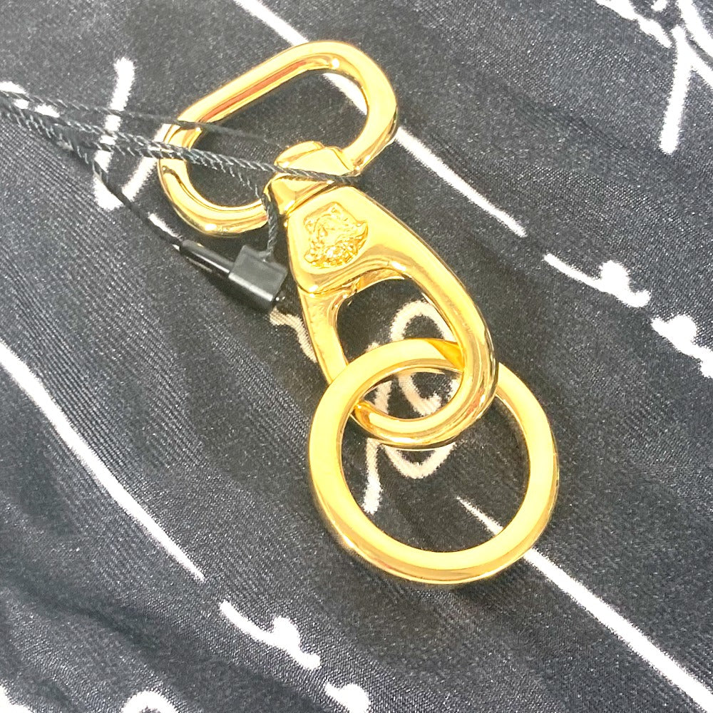 VERSACE key ring silk black Logo scarf included Women Used Authentic