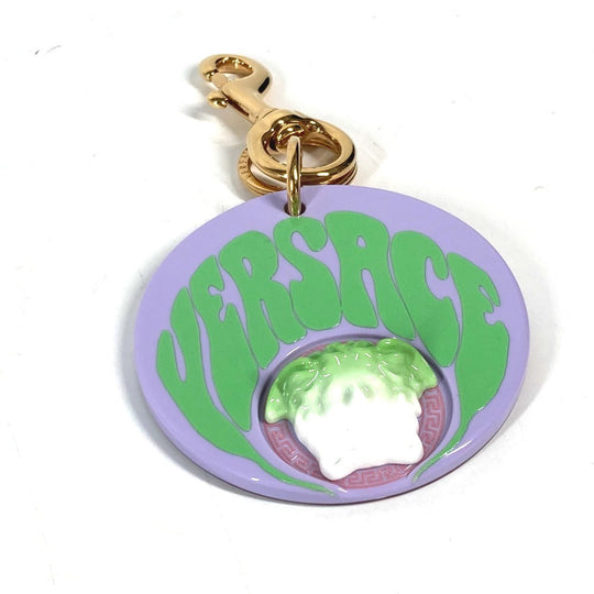 VERSACE key ring plastic purple Medusa logo unisex(Unisex) Used Authentic