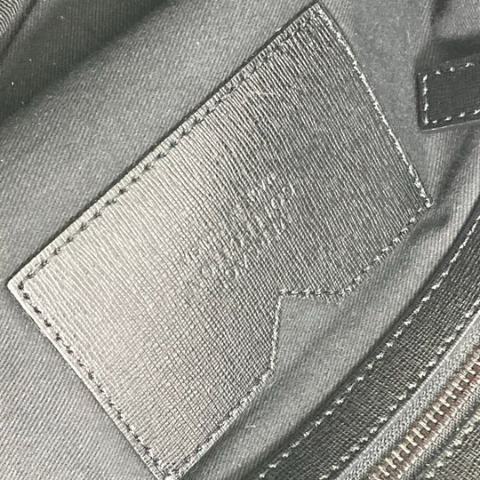 VERSACE Business bag Nylon black logo Shoulder Bag Handbag mens Used Authentic