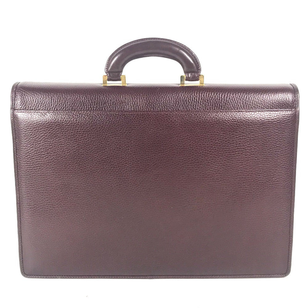 VERSACE Business bag leather wine-red vintage Medusa logo mens Used Authentic