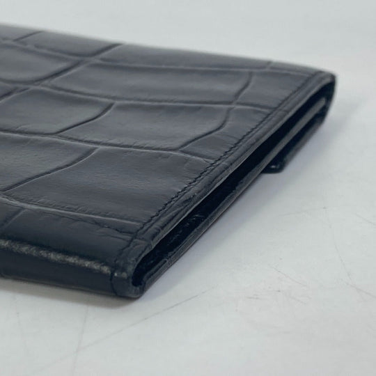 VERSACE Clutch bag leather black Pouch Medusa mens Used Authentic