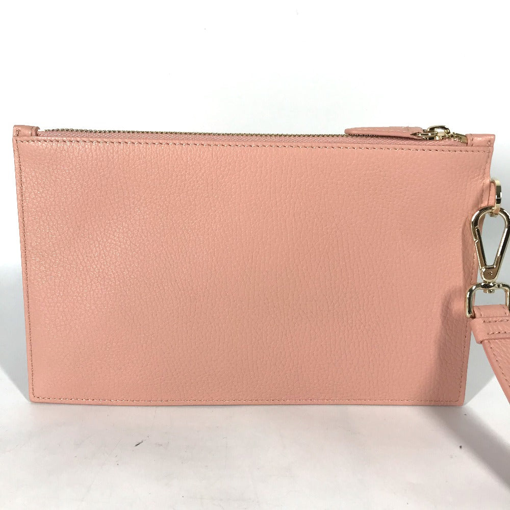 VERSACE Clutch bag leather pink bag pouch Medusa Women Used Authentic