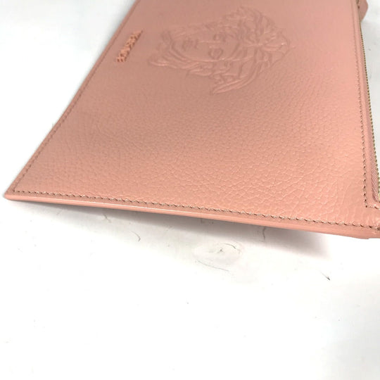 VERSACE Clutch bag leather pink bag pouch Medusa Women Used Authentic