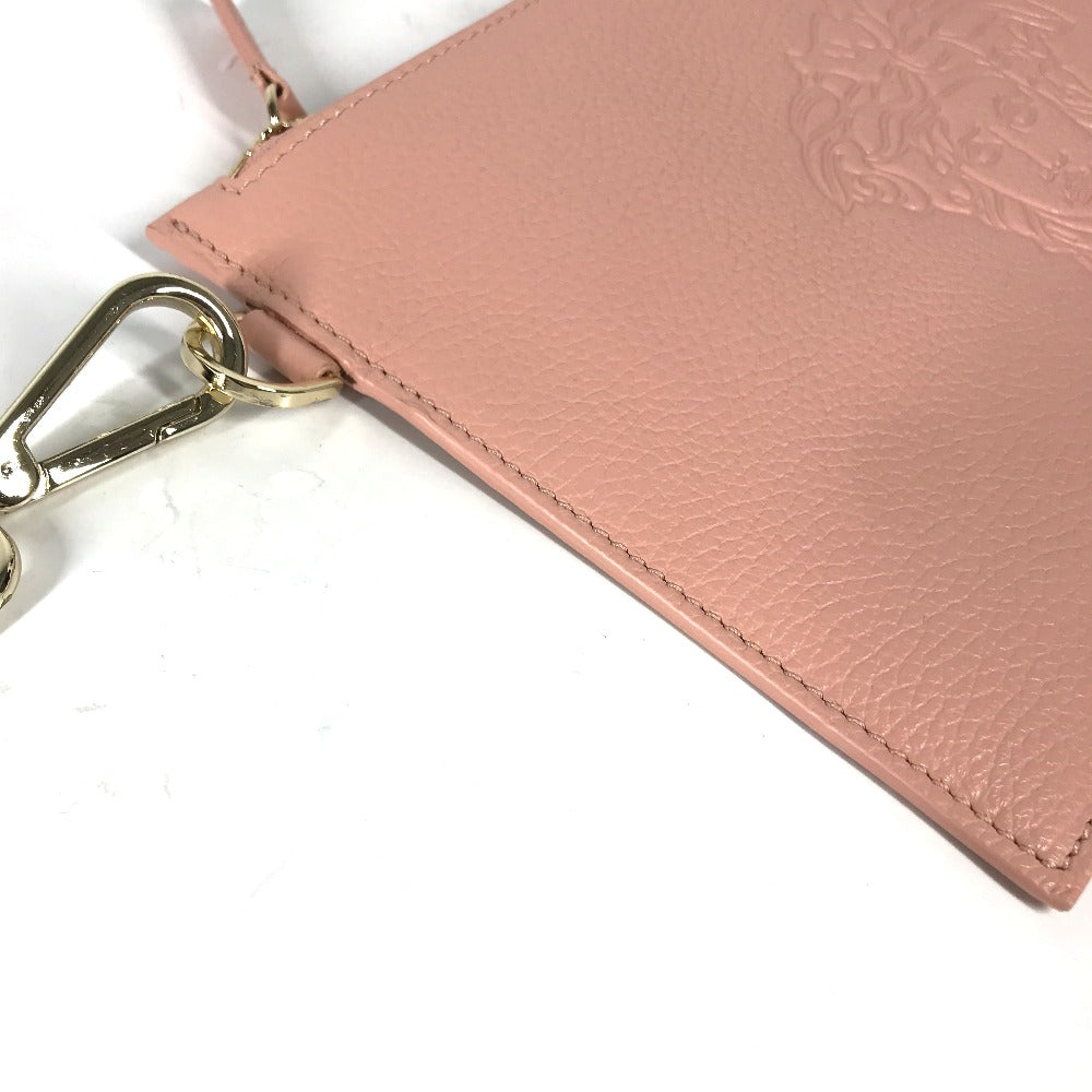 VERSACE Clutch bag leather pink bag pouch Medusa Women Used Authentic
