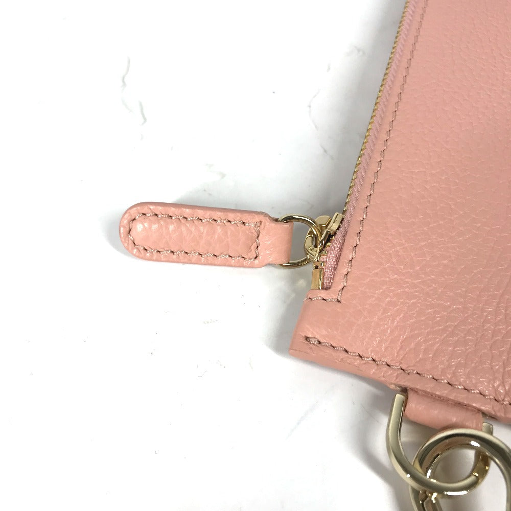 VERSACE Clutch bag leather pink bag pouch Medusa Women Used Authentic