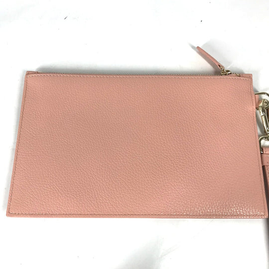 VERSACE Clutch bag leather pink bag pouch Medusa Women Used Authentic