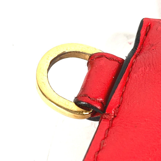 VERSACE Clutch bag leather Red Virtus mens Used Authentic