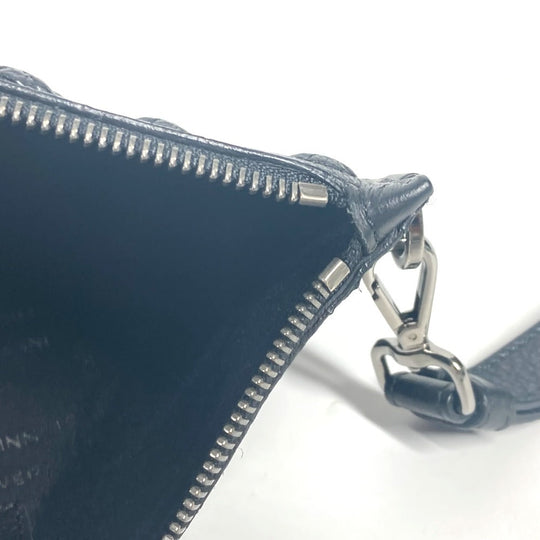 VERSACE Clutch bag leather black Medusa unisex(Unisex) Used Authentic