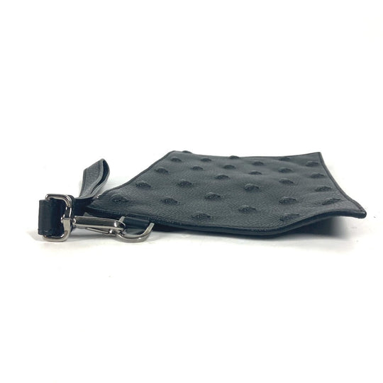 VERSACE Clutch bag leather black Medusa unisex(Unisex) Used Authentic