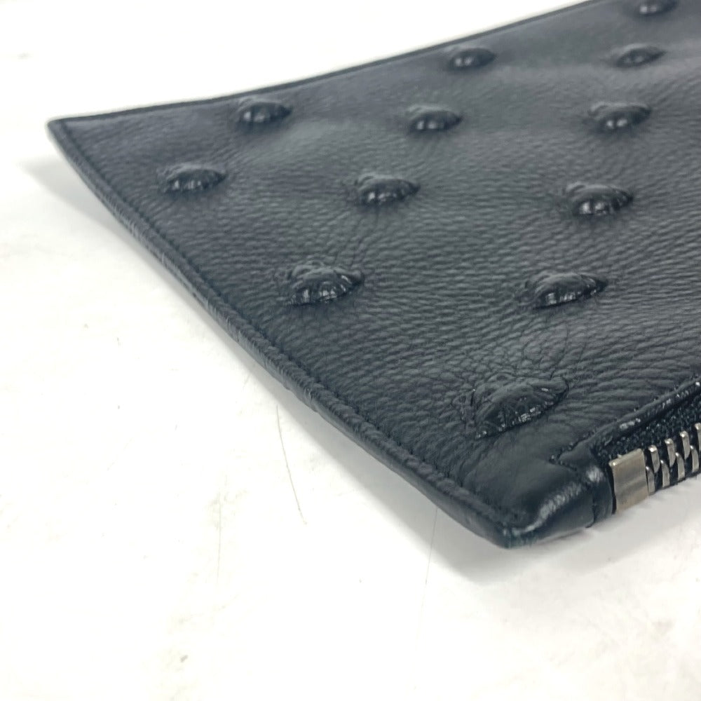 VERSACE Clutch bag leather black Medusa unisex(Unisex) Used Authentic
