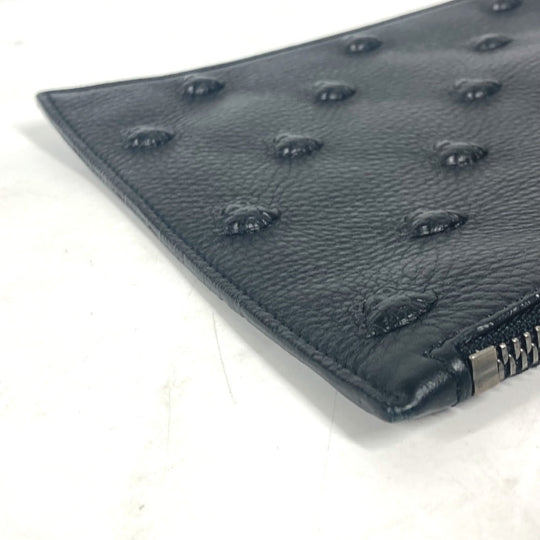 VERSACE Clutch bag leather black Medusa unisex(Unisex) Used Authentic