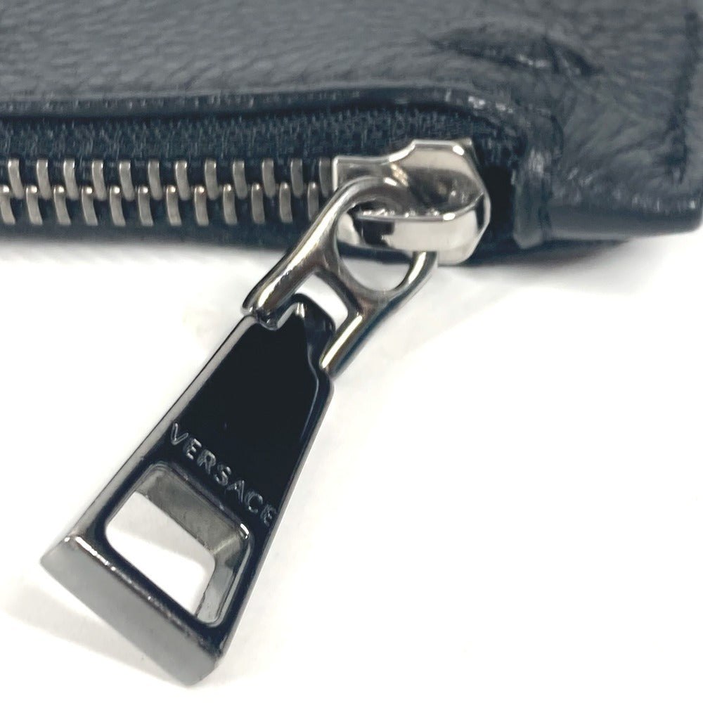 VERSACE Clutch bag leather black Medusa unisex(Unisex) Used Authentic