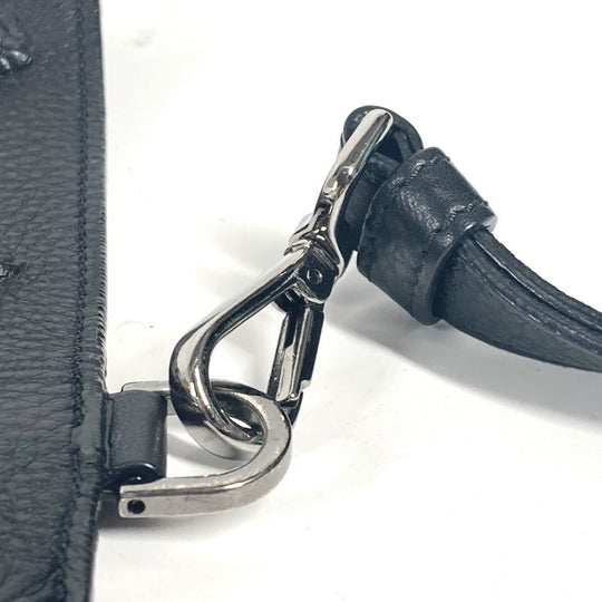 VERSACE Clutch bag leather black Medusa unisex(Unisex) Used Authentic