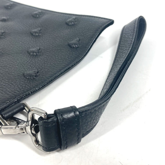 VERSACE Clutch bag leather black Medusa unisex(Unisex) Used Authentic