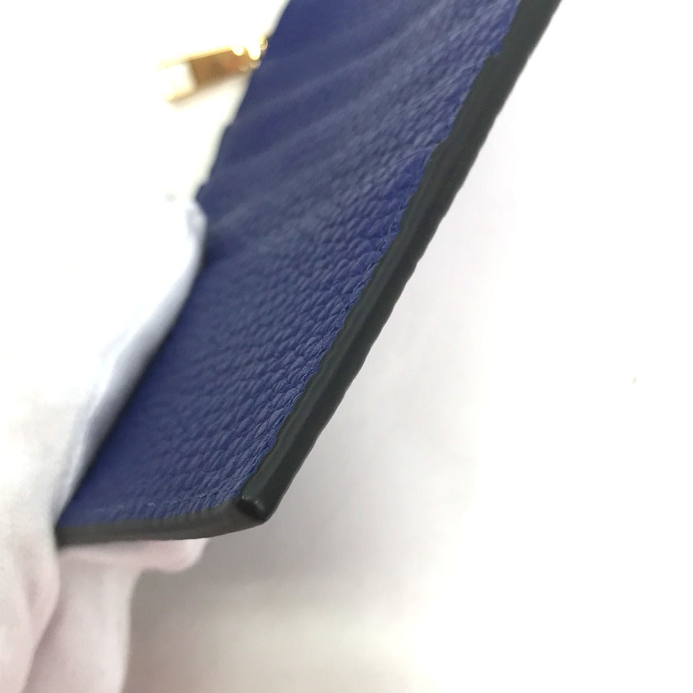 VERSACE Coin case leather blue Fragment case Medusa mens Used Authentic