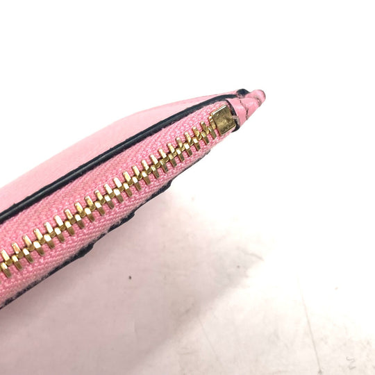 VERSACE Coin case leather pink Medusa Fragment Case Women Used Authentic