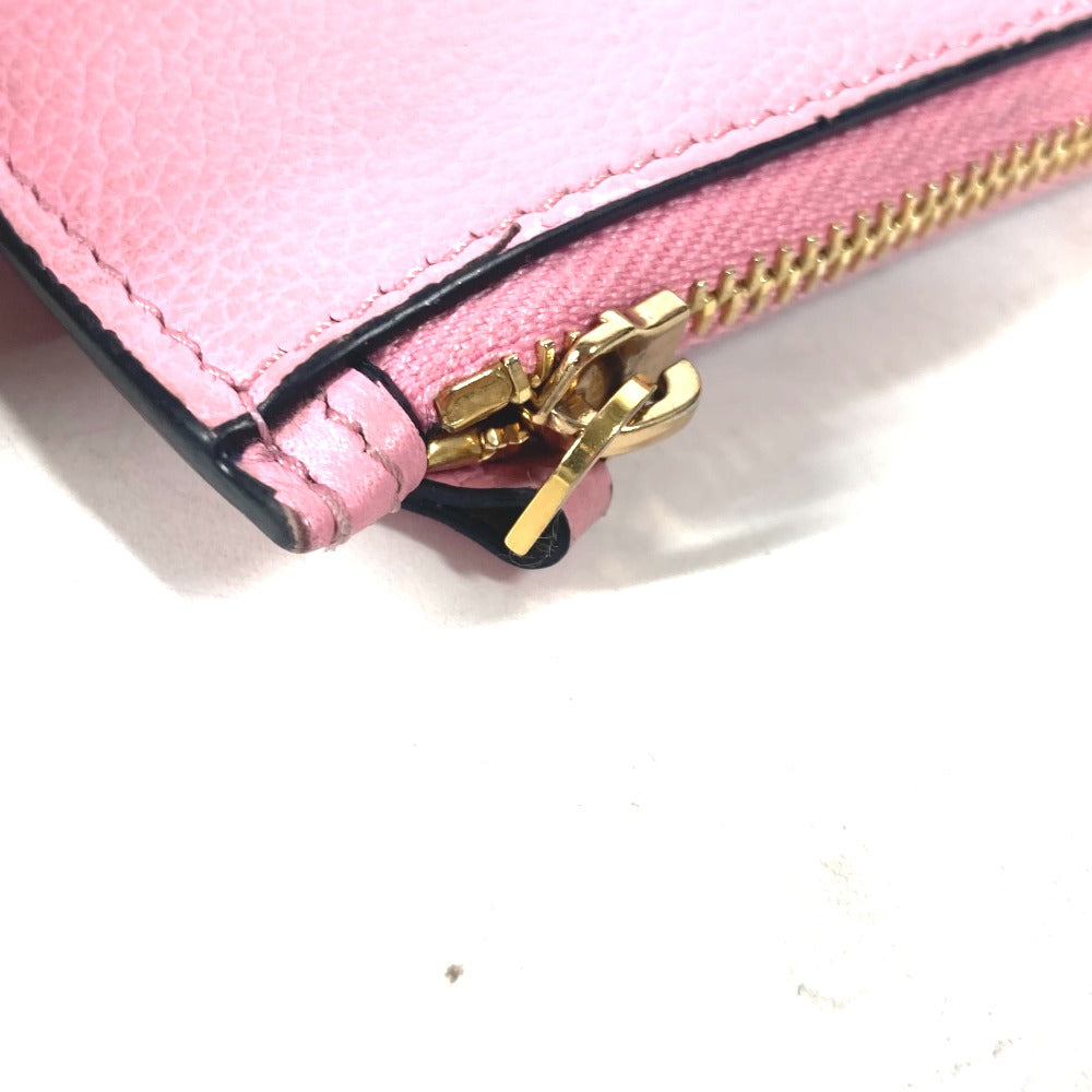 VERSACE Coin case leather pink Medusa Fragment Case Women Used Authentic