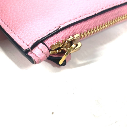 VERSACE Coin case leather pink Medusa Fragment Case Women Used Authentic
