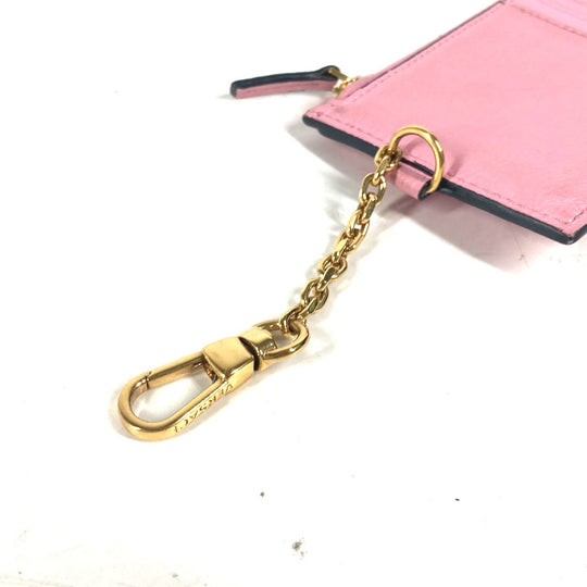 VERSACE Coin case leather pink Medusa Fragment Case Women Used Authentic