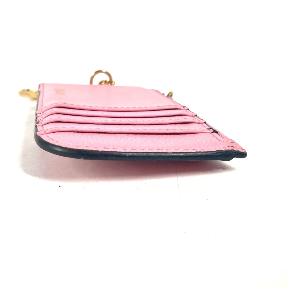 VERSACE Coin case leather pink Medusa Fragment Case Women Used Authentic