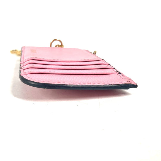 VERSACE Coin case leather pink Medusa Fragment Case Women Used Authentic