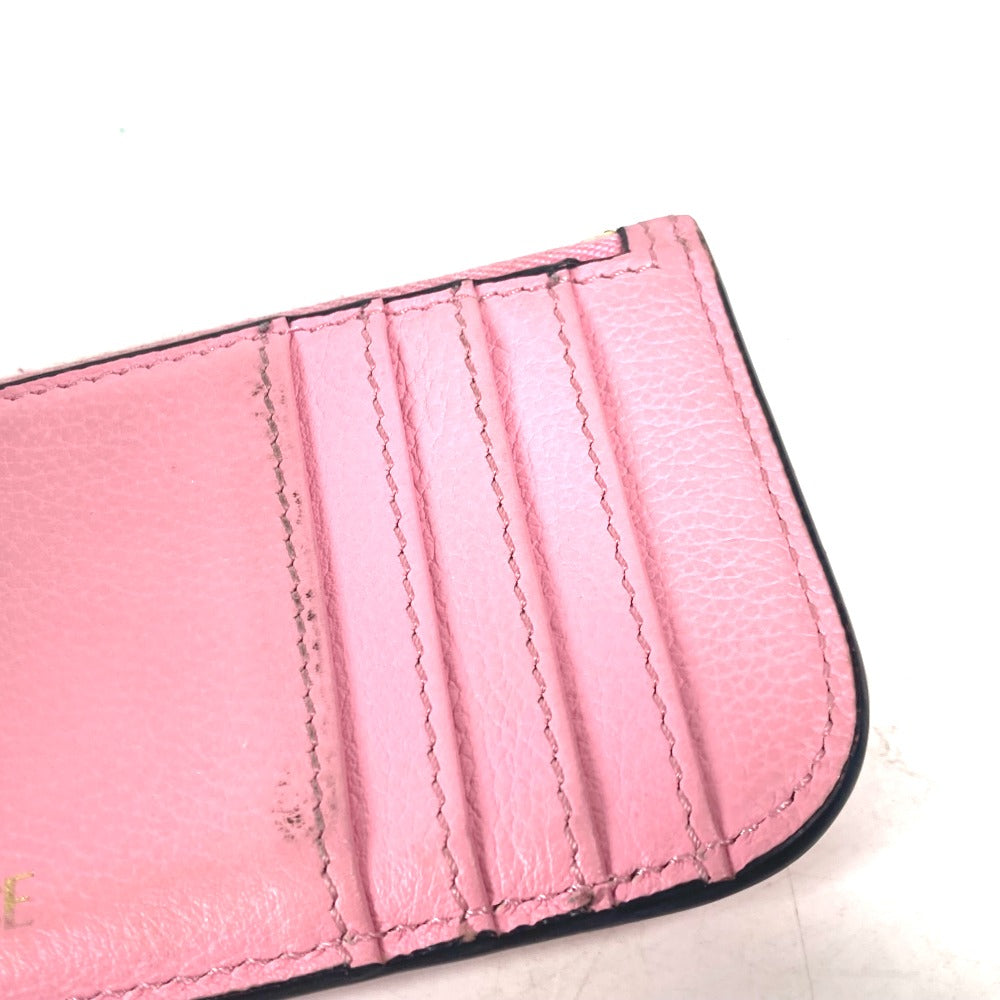 VERSACE Coin case leather pink Medusa Fragment Case Women Used Authentic