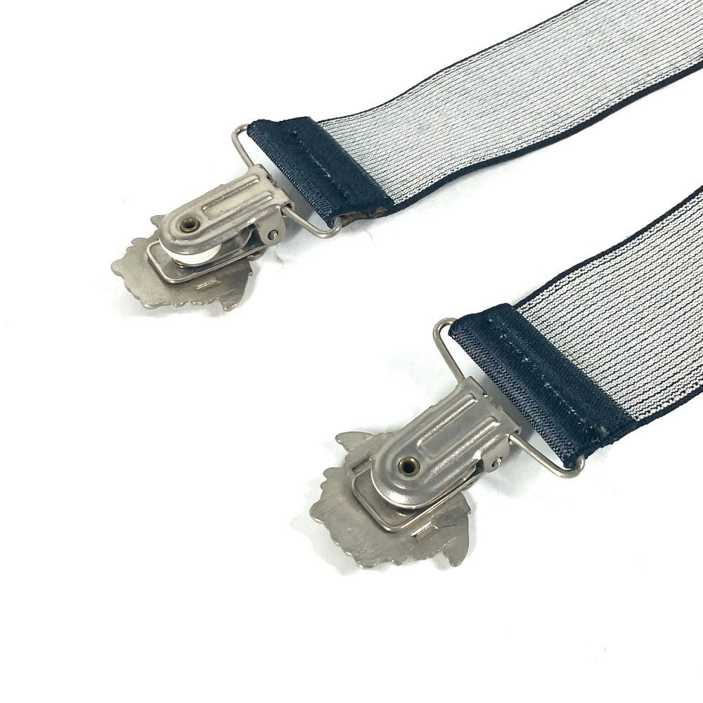 VERSACE suspenders Rubber black Medusa logo unisex(Unisex) Used Authentic