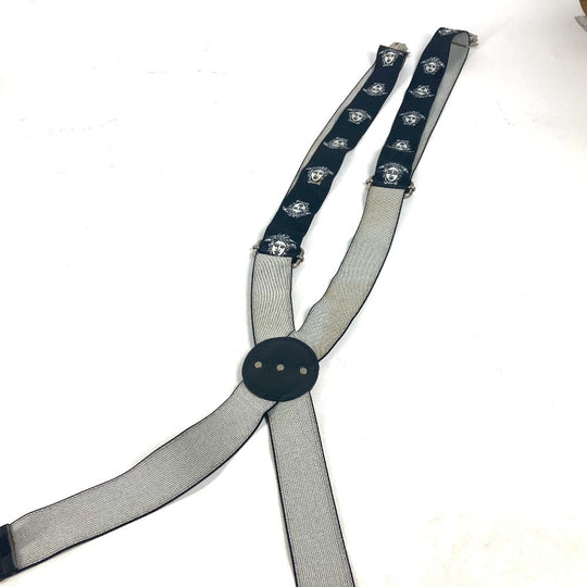 VERSACE suspenders Rubber black Medusa logo unisex(Unisex) Used Authentic