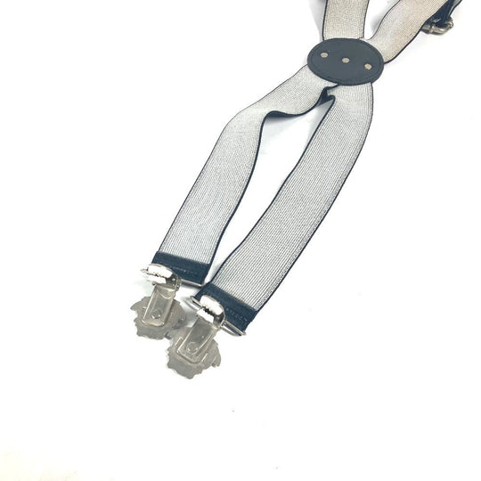 VERSACE suspenders Rubber black Medusa logo unisex(Unisex) Used Authentic