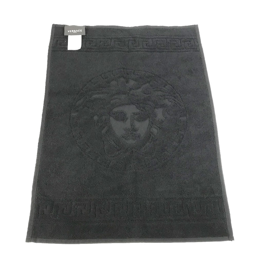 VERSACE towel cotton black Medusa mens Used Authentic