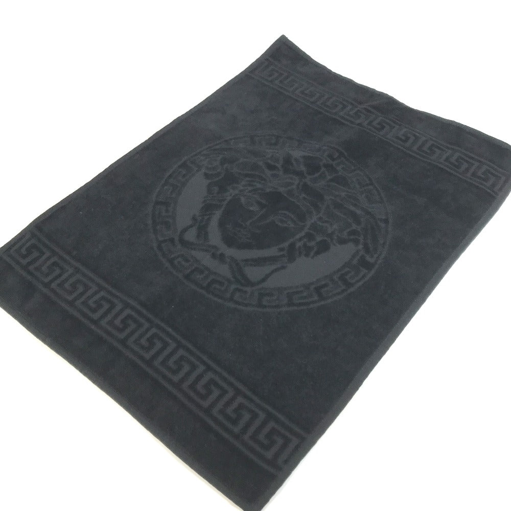 VERSACE towel cotton black Medusa mens Used Authentic