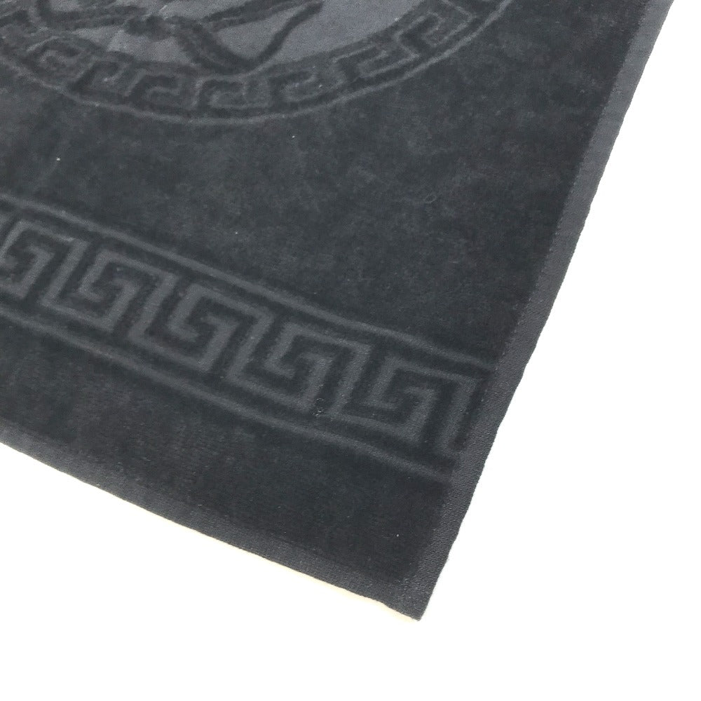 VERSACE towel cotton black Medusa mens Used Authentic