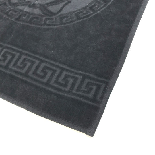 VERSACE towel cotton black Medusa mens Used Authentic