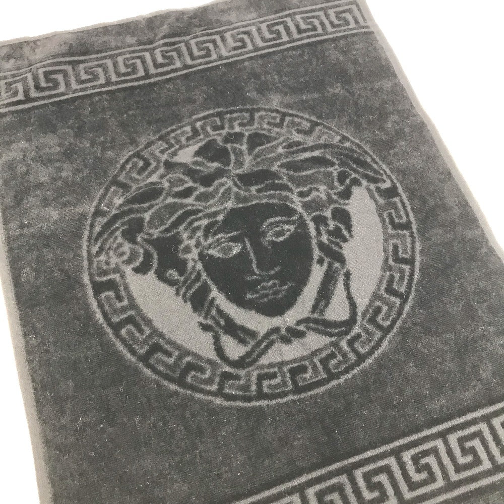 VERSACE towel cotton black Medusa mens Used Authentic