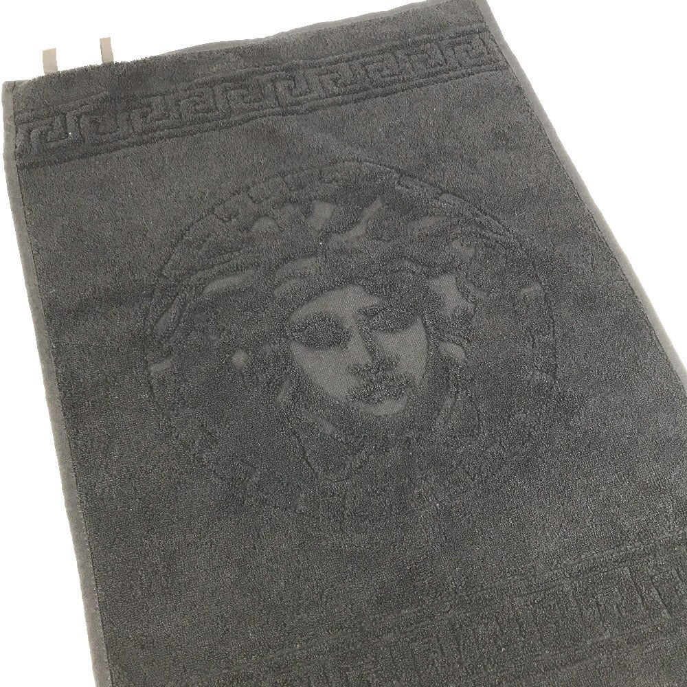 VERSACE towel cotton black Medusa mens Used Authentic