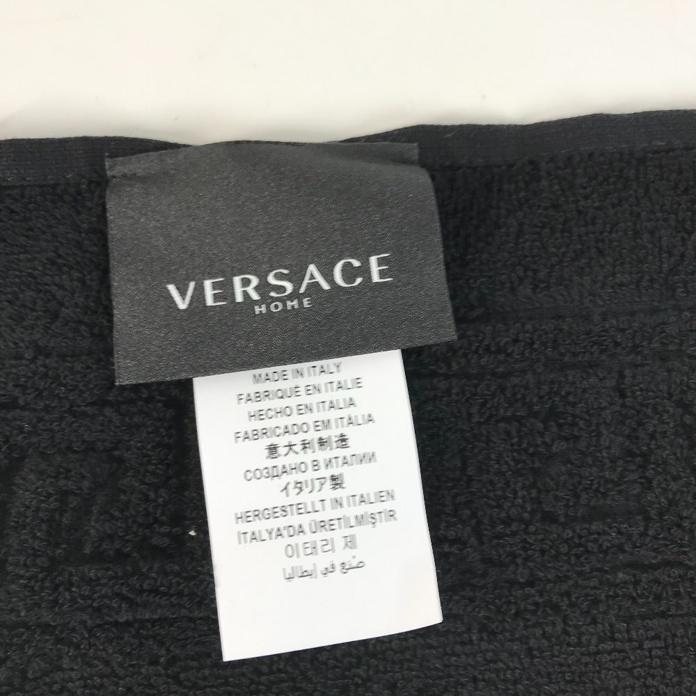 VERSACE towel cotton black Medusa mens Used Authentic