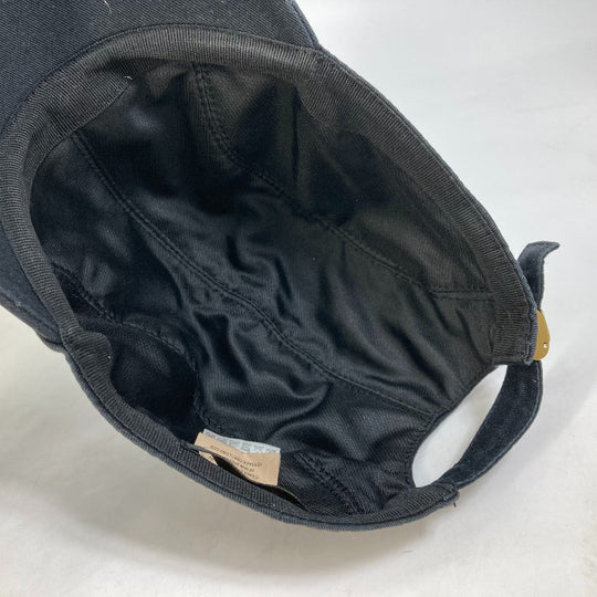 VERSACE cap cotton black By color logo Women 58 Used Authentic