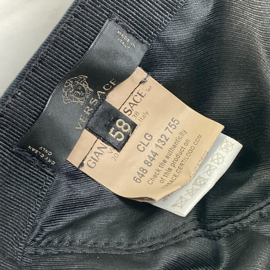 VERSACE cap cotton black By color logo Women 58 Used Authentic