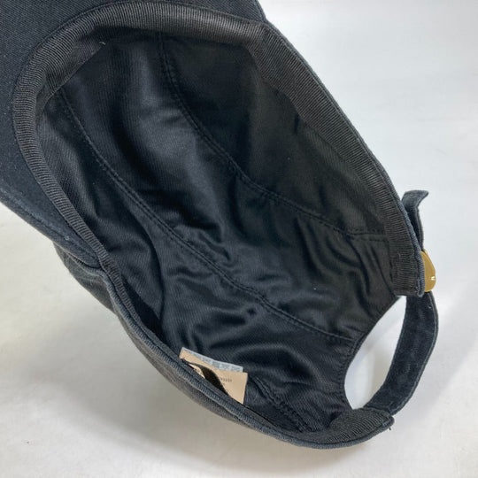 VERSACE cap cotton black By color logo Women 58 Used Authentic