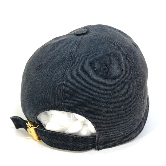 VERSACE cap cotton black By color logo Women 58 Used Authentic