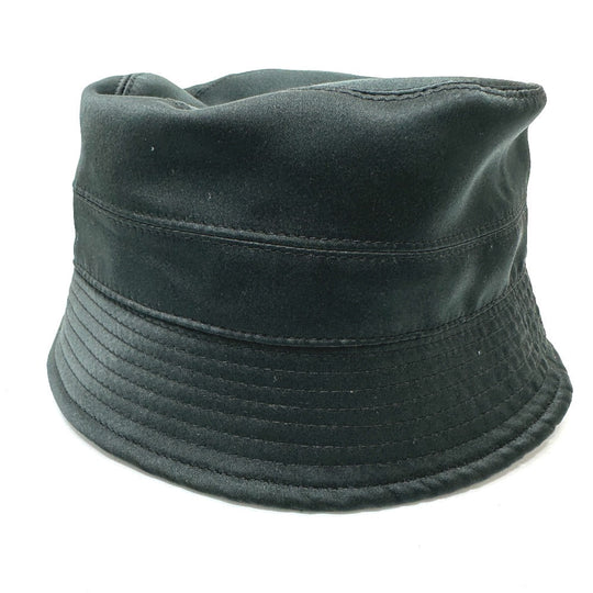 VERSACE hat polyester black Hat Hat Bucket Hat Bob Hat Rubber logo mens 57 Used Authentic