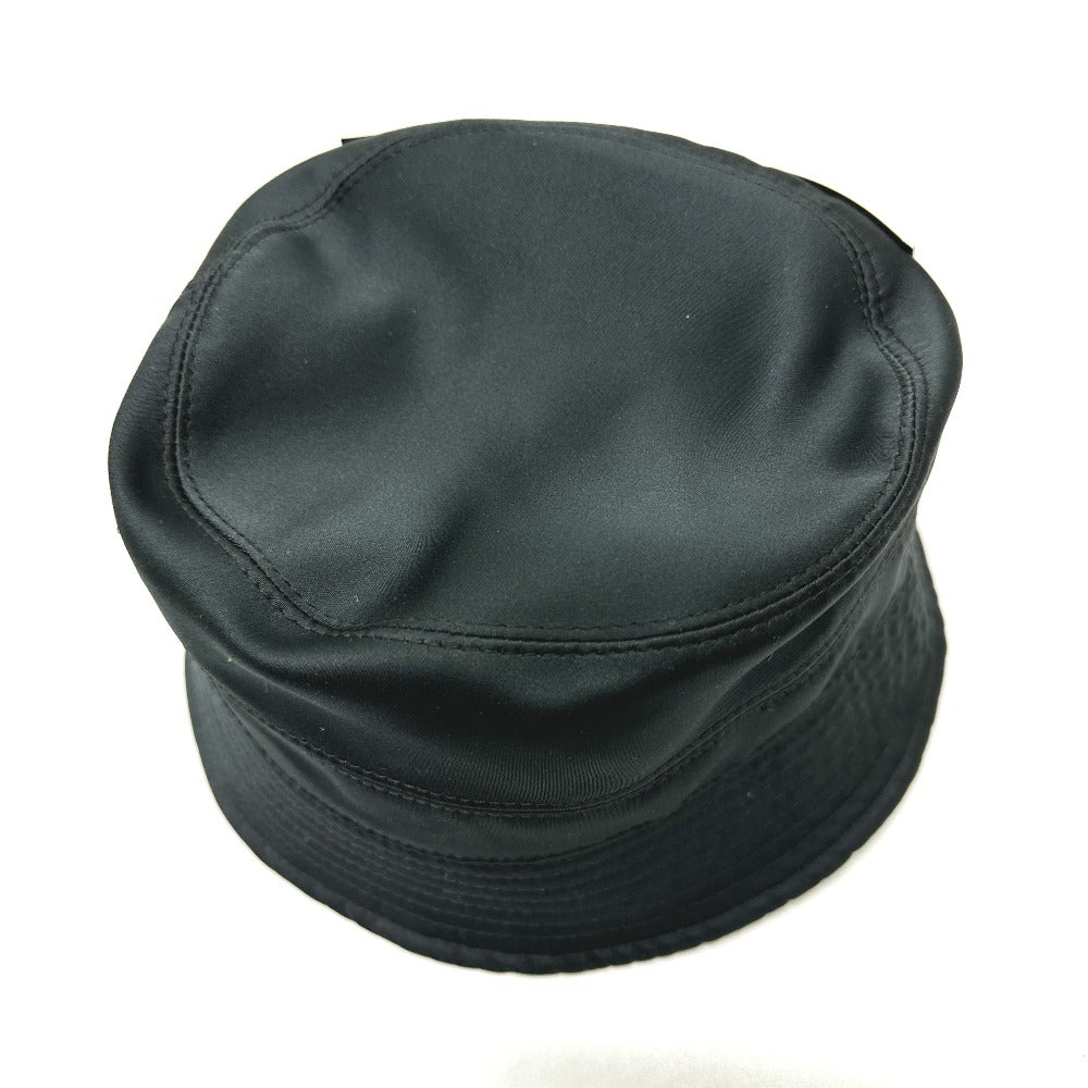 VERSACE hat polyester black Hat Hat Bucket Hat Bob Hat Rubber logo mens 57 Used Authentic