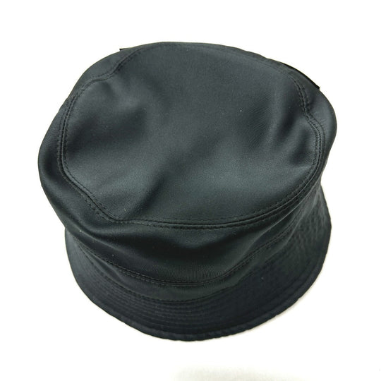 VERSACE hat polyester black Hat Hat Bucket Hat Bob Hat Rubber logo mens 57 Used Authentic