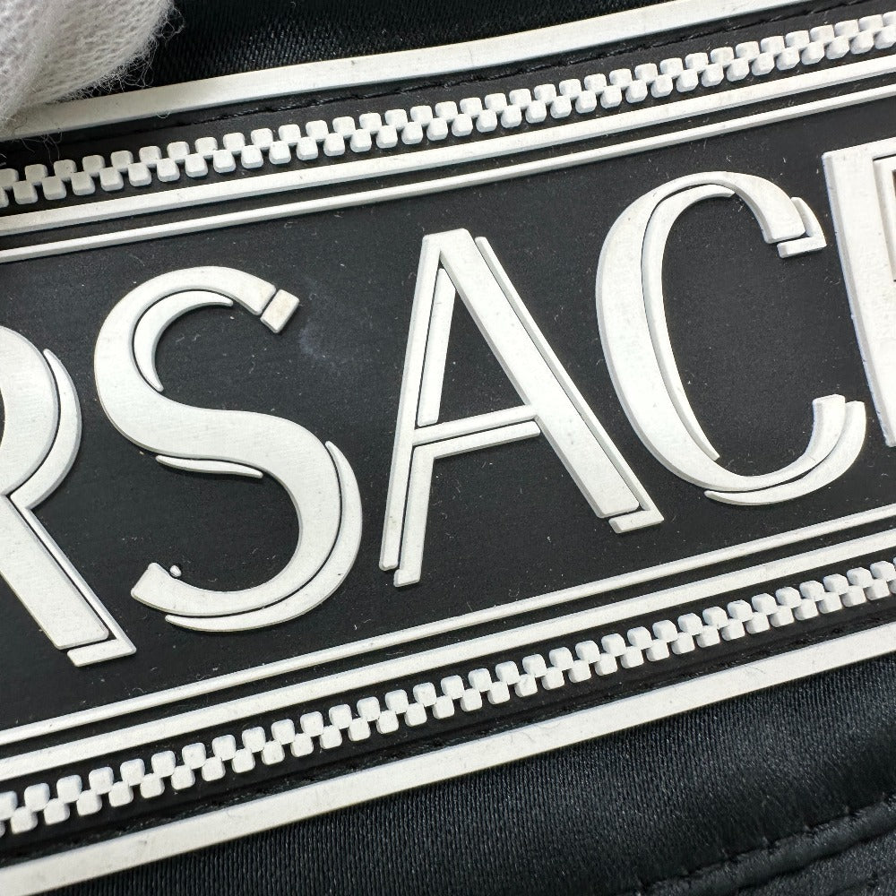 VERSACE hat polyester black Hat Hat Bucket Hat Bob Hat Rubber logo mens 57 Used Authentic