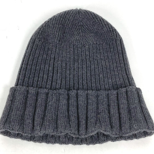 VERSACE Knit hat wool gray beanie hat knit hat knit cap Medusa Women Used Authentic