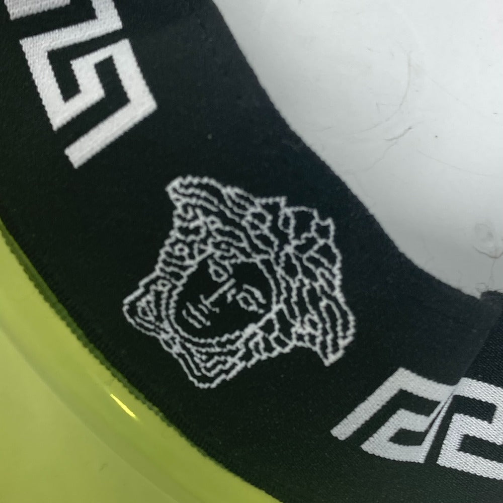 VERSACE Sun visor , Chloride Plastics yellow Medusa logo Women Used Authentic